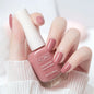 Blushimmer 10ml water-based semi-permanent nail polish bottle with colorful shades for quick-drying, long-lasting manicure.