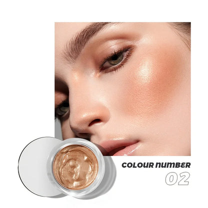 Blushimmer 9-color liquid highlighter palette with waterproof, fade-resistant shades for cheeks, eyes, face, lips, and body.