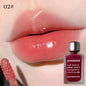 Blushimmer Punk Juice red lip gloss with black mirror finish, water-light water, clear tint, jelly glass lip oil, waterproof lipstick.