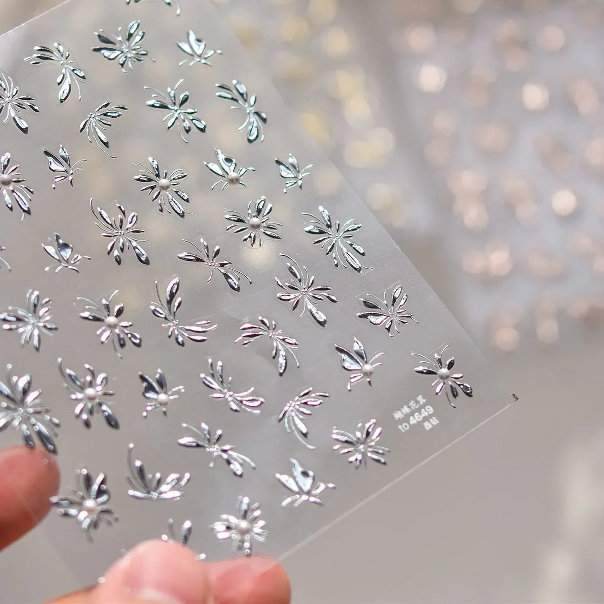 Shiny Blushimmer Jelly Butterfly 5D nail art sticker with rhinestones and insect design for DIY manicure decoration