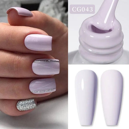 Blushimmer BORN PRETTY Jelly Nude Gel Nail Polish in light pink peach, 10ml, with translucent finish for UV-curable nail art.