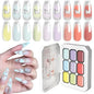 Blushimmer LIMEGIRL 7-in-1 nail gel kit with gradient colors, long-lasting hybrid gel for salon nail art and high texture finishes.
