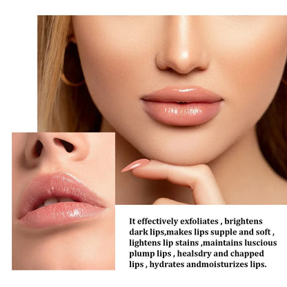 Blushimmer lip lightening scrub balm for dark lips, exfoliating and moisturizing to brighten and repair fine lines on lips.