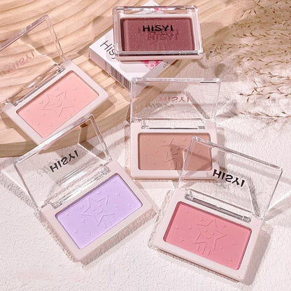 Blushimmer monochrome blush in purple nude matte finish, natural brightening and whitening cheeks, with fine flash rouge.
