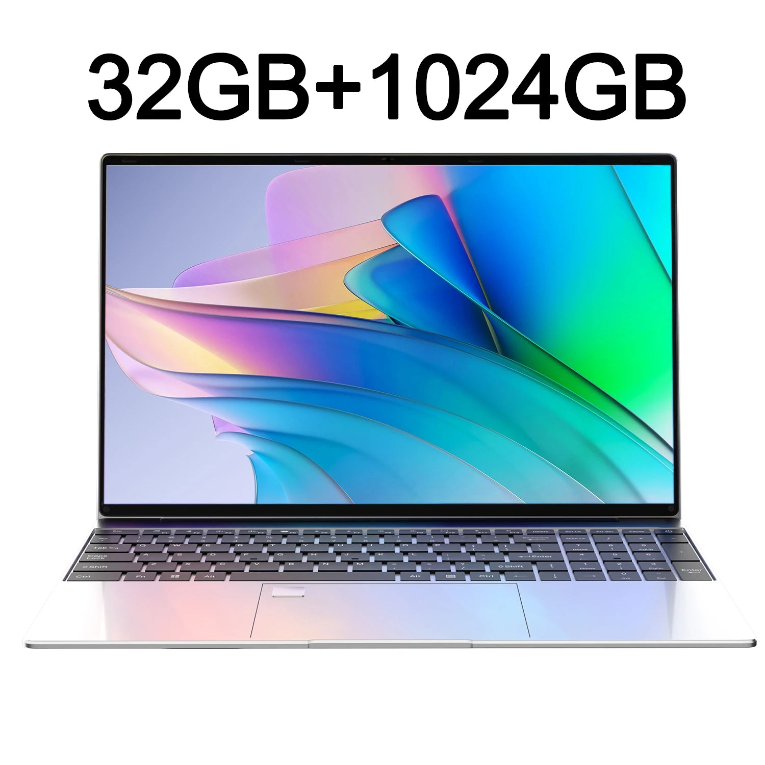 New 15.6" Portable Laptop Intel 6500Y 32GB RAM 2TB SSD Windows 11 5000mAh Backlit Keyboard Fingerprint Office Gaming Notebook PC