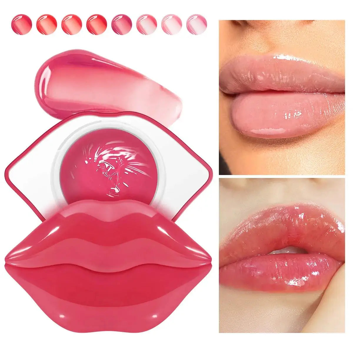 Blushimmer Korean Lip Sleeping Mask in a jar, showing the hydrating, nourishing balm for dry, chapped lips overnight repair.