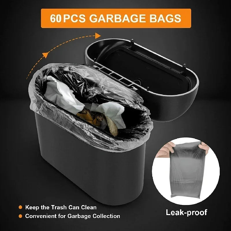 Car Trash Can (with Lid)  Small Car Trash Can, Leak-proof Mini Car Accessories