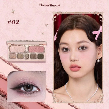Blushimmer Flower Knows Chocolate Wonder-Shop highlighter and contour face palette with bronzer and illuminator for women makeup.