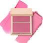 Blushimmer Contour Blush palette with natural matte dual-color cream powder for face sculpting and long-lasting natural makeup.