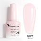 Venalisa Blushimmer glitter gel polish in pink nude, full coverage soak-off UV LED French nail jelly, showcasing glossy finish.