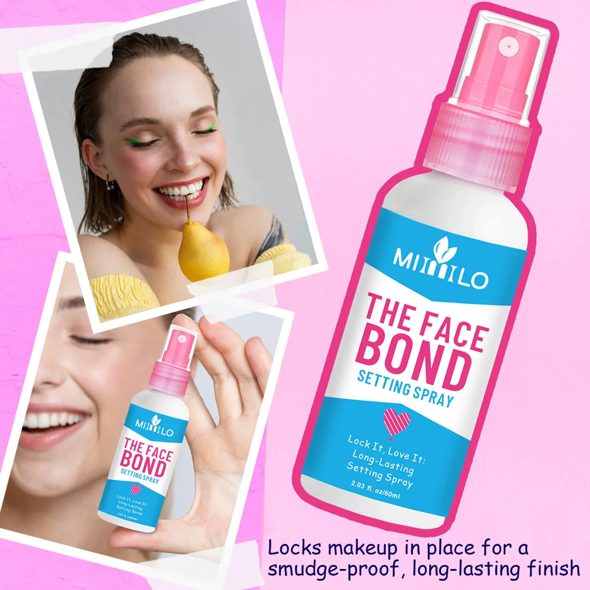 Blushimmer long-lasting primer setting spray duo with deep hydration, non-greasy, smudge-proof makeup base that holds like glue.