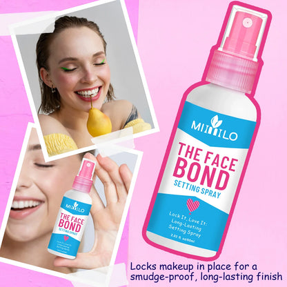 Blushimmer long-lasting primer setting spray duo with deep hydration, non-greasy, smudge-proof makeup base that holds like glue.