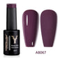 Blushimmer YOKEFELLOW 10ml translucent pink gel nail polish in a clear bottle, showing the high-quality soak-off UV gel varnish.