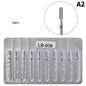 10Pcs Diamond Milling Cutter For Manicure Electric Nail Drill Bits Accessory Pedicure Machine Nail File Gel Remover Tool