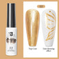Blushimmer 5ML metallic gel polish in gold and silver with chrome mirror finish, ideal for French and semi-permanent nail designs