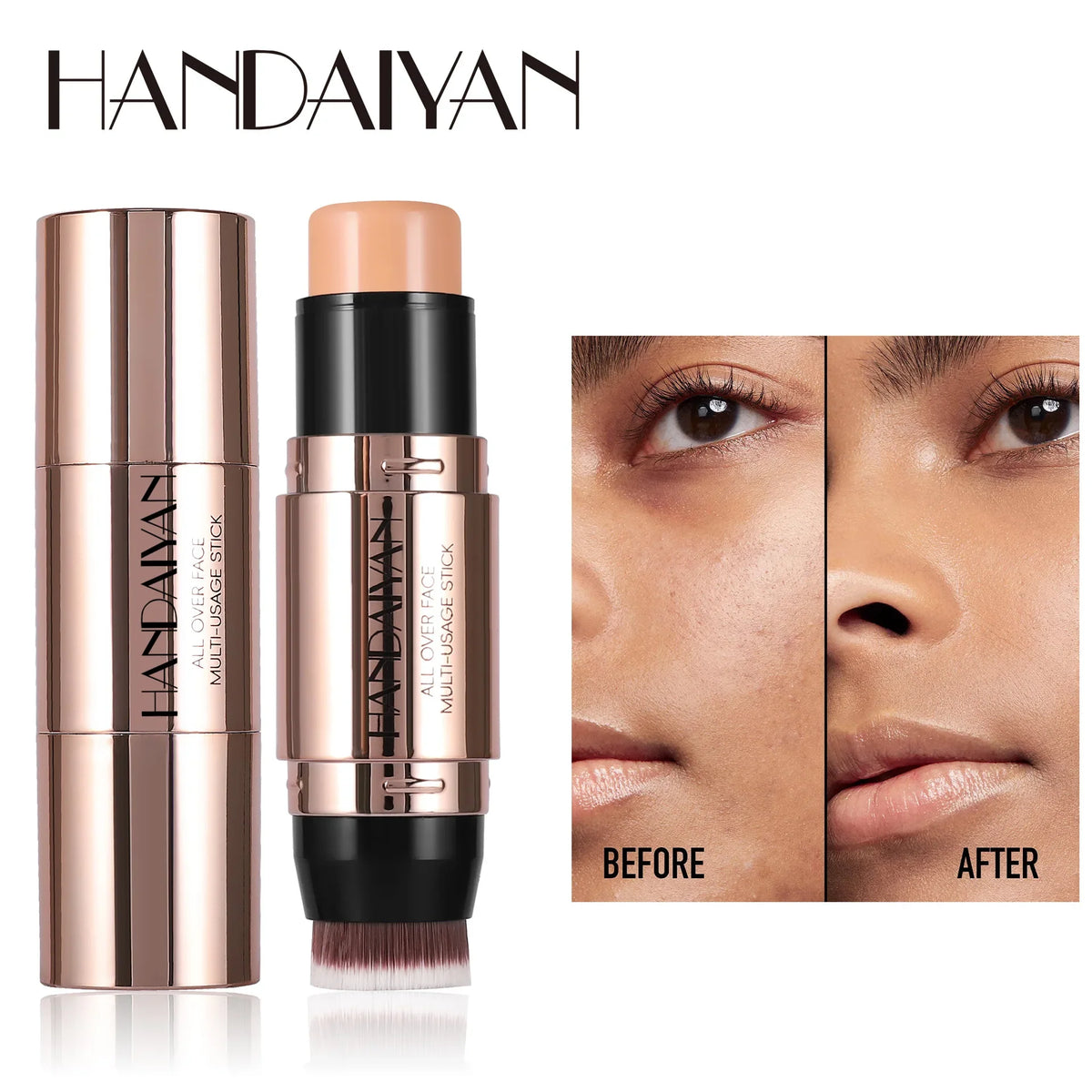 Blushimmer Handaiyan double head highlighter stick with waterproof, silky smooth nose shadow concealer for natural makeup look