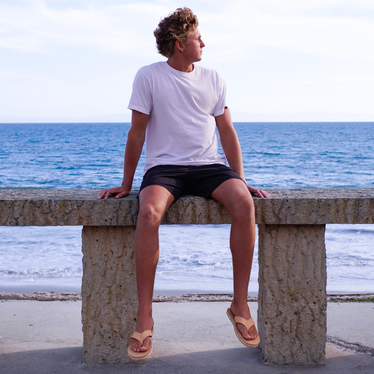 Fleks Seagrove flip flop sandal in sand color, featuring a comfortable strap design and casual summer style.