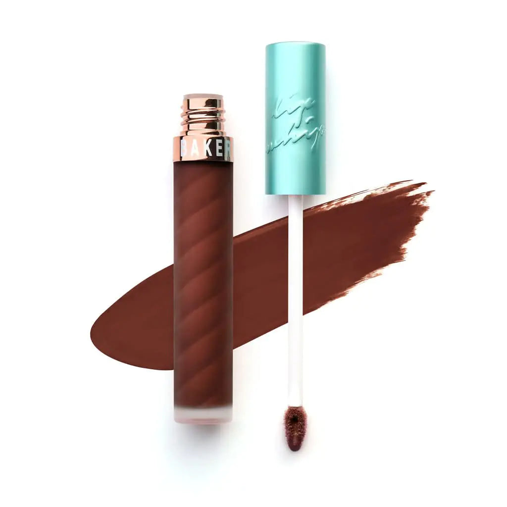 Beauty Bakerie Lip Whip Liquid Lipstick for Women Waterproof Lip Gloss Tint Stain Long Lasting Hydrating Moisturizer Matte or Metallic 3.5mL Chocolate for Breakfast
