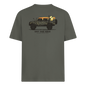 Black Off The Grid Surplus Silo Tee T-shirt with front graphic design, casual style, and comfortable fit.
