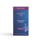 Foria Mellö Magnesium travel sticks in pomegranate flavor, shown in a 10-pack caddy with front view.