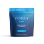 Front view of Foria Mellö Magnesium Pouch in unflavored, flexible packaging with a minimalist design.