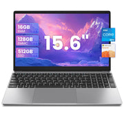 jumper Laptop with Office 365 One Year 16GB RAM 640GB Storage Quad Core N95 CPU Laptop Computer 15.6 FHD 1080P Display 38WH Battery 2.4G+5G WiFi 2 Speakers Lightweight Laptops