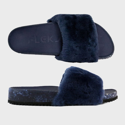 Fleks San Ysidro Slide in Deep Blue Sea, featuring a sleek slide design with vibrant blue color and durable material.