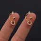 1 Pair Stainless Steel Mini CZ Drop Earring Women Moon Flower Tragus Cartilage Helix Hoop Conch Rook Daith Lobe Piercing Jewelry