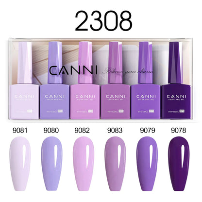Blushimmer CANNI Hema Free Nail Gel Polish Fall Color Collection with semi-permanent red and nude gel polish, 9ml bottle