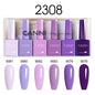 Blushimmer CANNI Nail Gel Polish Kit with 6 jars of nude, pink, jade, and jelly colors, HEMA-free for natural French nail designs.