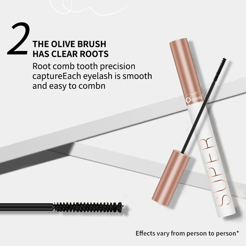 O'cheal 3D Silk Fiber Waterproof Mascara by Blushimmer, black, thickening formula, with a brush applicator visible in the image.