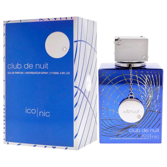 Armaf Club de Nuit Blue Signature men's eau de toilette spray in 3.6oz bottle, featuring a sleek design and vibrant blue accents.
