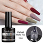 Blushimmer Clou Beaute 15ml neon red, black, white, green gel nail polish with velvet top coat and semi-permanent finish.