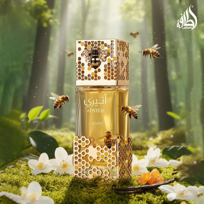 Lattafa Atheeri unisex Eau de Toilette spray by Blushimmer, 3.4 oz, long-lasting fragrance for men and women.
