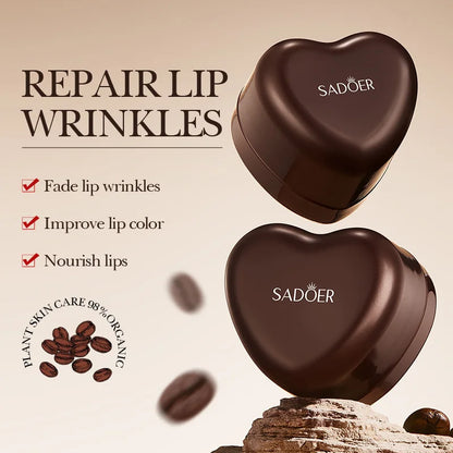 Blushimmer Coffee Lip Mask in a jar, hydrating overnight treatment with a soothing, plumping formula to reduce fine lines and dryness.