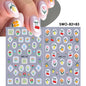 Colorful Blushimmer Sweet Element nail art stickers featuring flowers, hearts, cherries, strawberries, bows, butterflies for manicures.