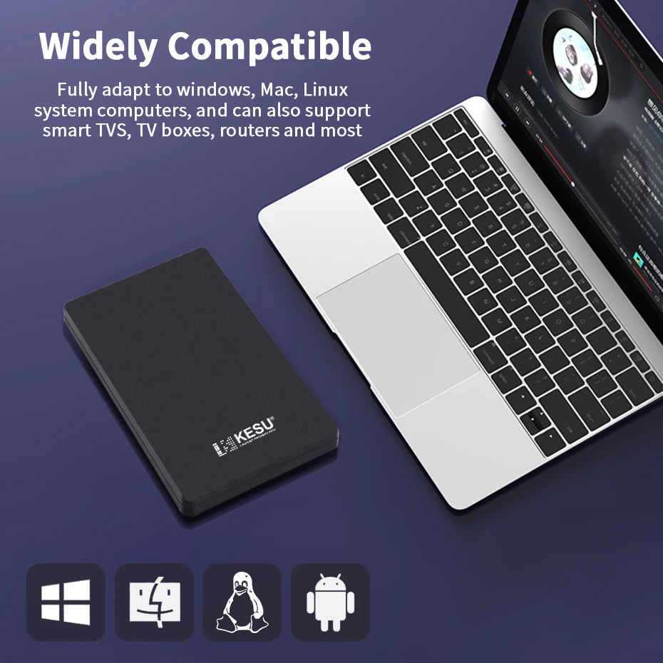 KESU High Speed Flash HDD 2.5" Portable External Hard Drive 500G 1TB USB3.0 Fast Transfer Large Capacity HDD Storage Data Backup