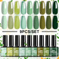 LIMEGIRL 9-color gel nail polish set by Blushimmer with macaron shades for UV LED semi-permanent nail art design.