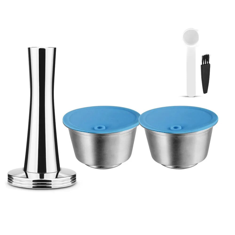 iCafilas Rechargeable Coffee Capsules Dolce Gusto Refillable Coffee Capsule Stainless Steel Filter Cup Coffee Accessories