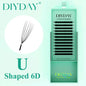 DIYDAY U-shaped 3D 4D 5D 6D Eyelash Extension New Style U Shape W Bloom Lashes Premade Fans Lightweight Fluffy Mink Faux Eyelash