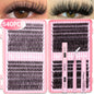 Eyelash Cluster DIY Eyelash Extension Kit with Tweezers Bond and Seal Reusable Single Eyelashes Festival Gift Eye Makeup