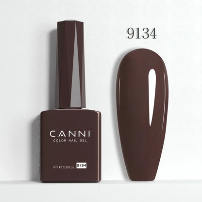 Blushimmer CANNI Hema Free Nail Gel Polish Fall Color Collection with semi-permanent diamond long-wear top coat in red jelly nude, 9ml