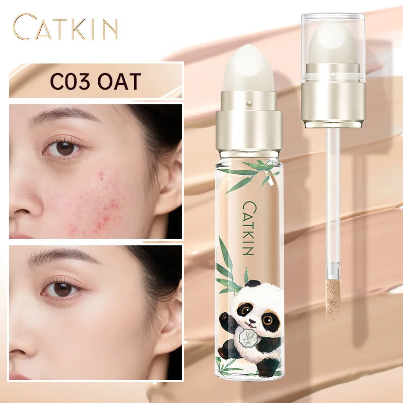 Blushimmer CATKIN Panda double-headed concealer with liquid and cream formulas for dark circles and skin spots, oil control.