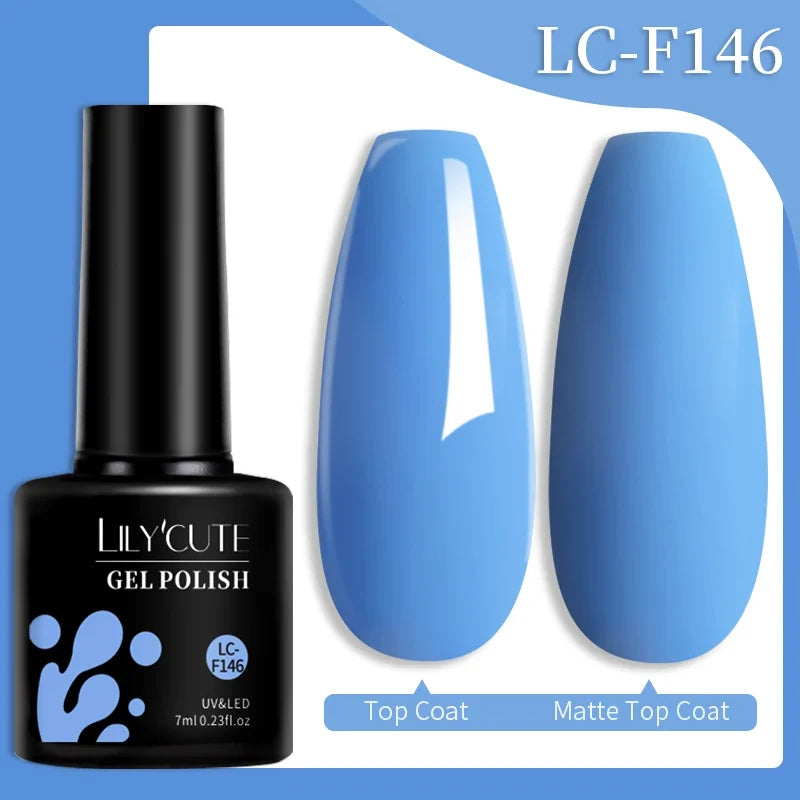LILYCUTE 7ML colorful gel nail polish by Blushimmer with vibrant shades for long-lasting manicures and nail art.