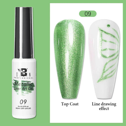 Blushimmer metallic gel nail polish in gold and silver chrome mirror finish, semi-permanent UV LED French nail gel, 5ML bottle