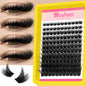 Blushimmer WOSHEER Lash Clusters Kit with spiky eyelash extension clusters, DIY volume lash spikes, manga style lashes, black color