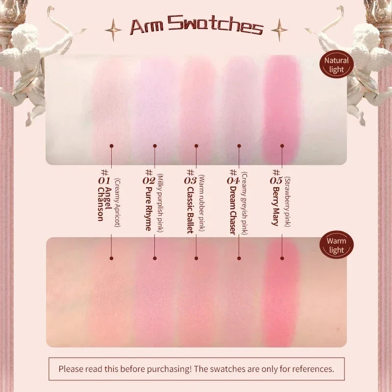 Blushimmer Flower Knows Strawberry Rococo blush palette with embossed berry-toned powder, featuring 5g of professional blush.