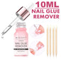 Nail Glue Remover for Press on Nails, 50ML Nail Glue Remover for UV Nail Glue, Non acetone Gentle Glue Off for False Nails Glue