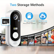 Tuya WiFi Video Doorbell - 2-Way Audio, Outdoor 1080P HD, SD+Cloud Storage, Motion Detection, Easy Setup & Live Alerts