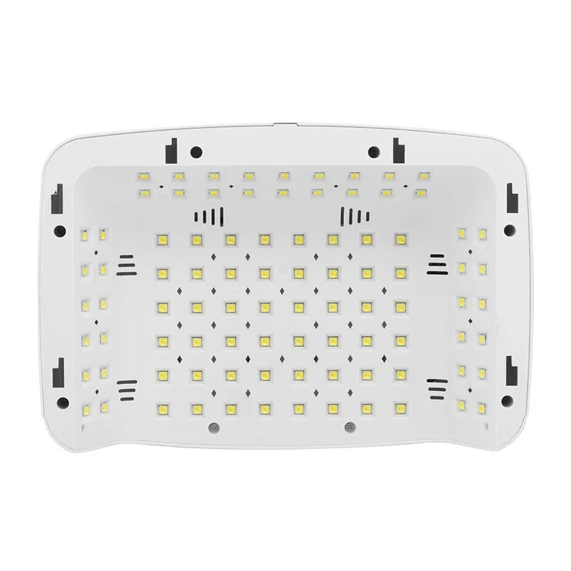 Blushimmer 90 LED UV Nail Dryer Lamp with motion sensor, large curing space for gel nails, suitable for manicures and pedicures.